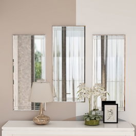Hanah Home Mini Buhem - Juego de espejos decorativos Transparentes (3 piezas)